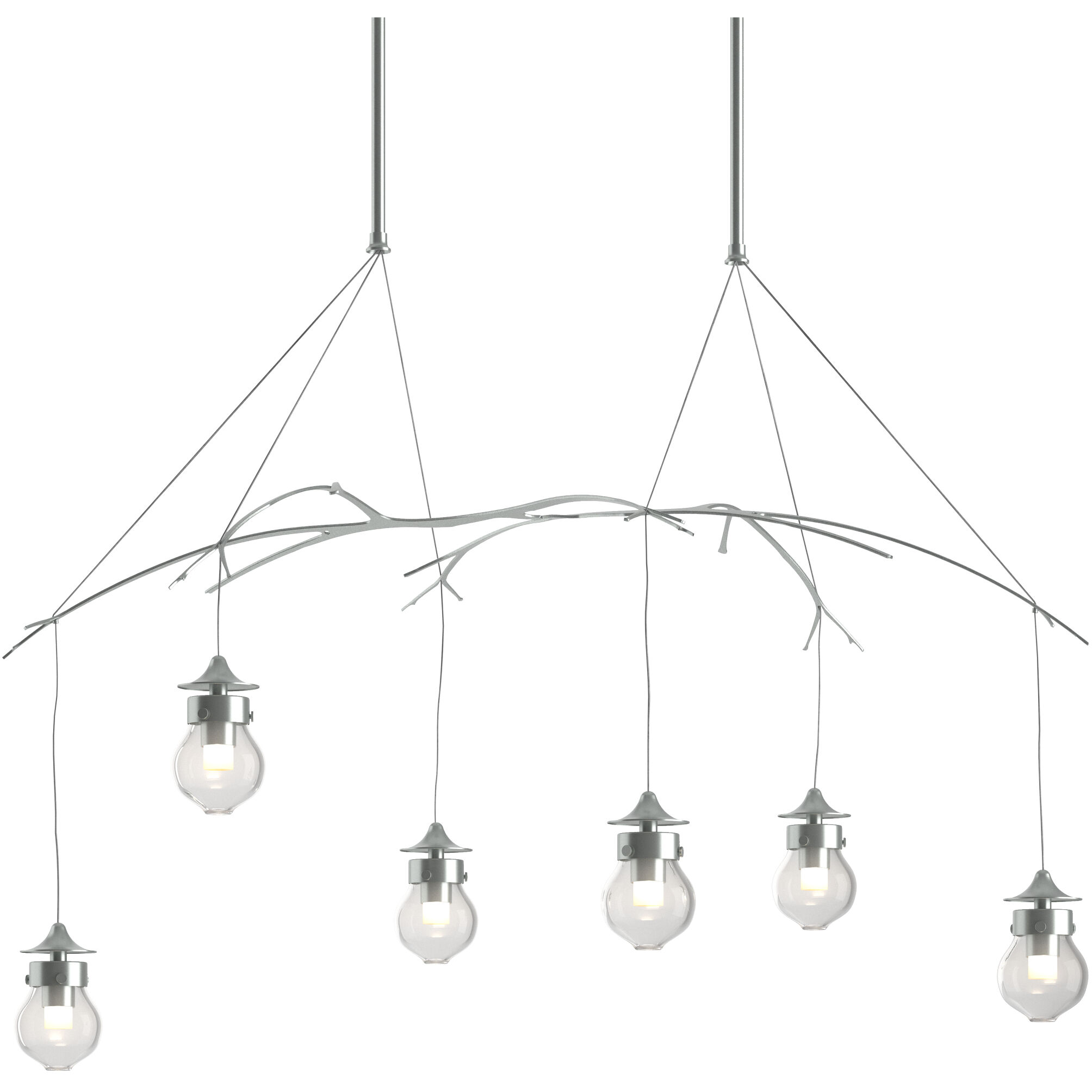 Kiwi 6 Light 36.8 inch Vintage Platinum Pendant Ceiling Light