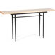 Wick 60 X 14 inch Black Console Table in Maple Natural