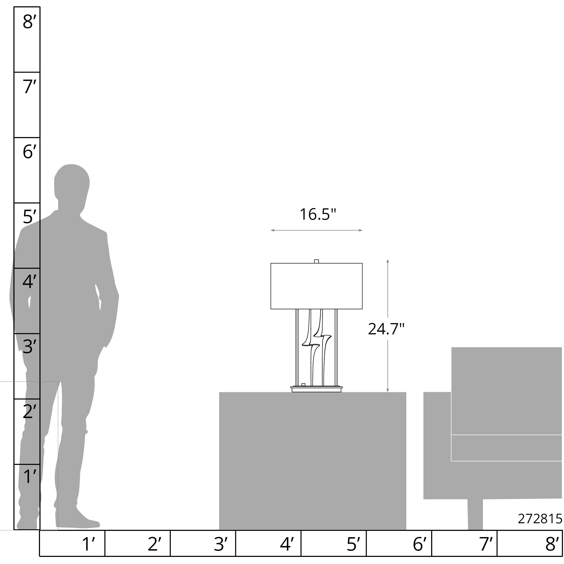 Antasia 24.7 inch 100 watt Bronze Table Lamp Portable Light in Flax