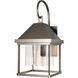 Dorset 1 Light 29.5 inch Coastal White Outdoor Sconce in Seeded Clear, Large