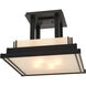 Steppe 4 Light 17.1 inch Black Semi-Flush Ceiling Light in White Art, Large