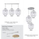 Dane 1 Light 16.6 inch Dark Smoke Hanging Lantern Ceiling Light in Clear