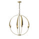 Cirque 4 Light 25.3 inch Modern Brass Chandelier Ceiling Light, Large