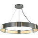 Aura 6 Light 28.9 inch Vintage Platinum Pendant Ceiling Light