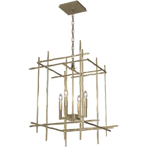 Tura 4 Light 23 inch Soft Gold Chandelier Ceiling Light, Medium