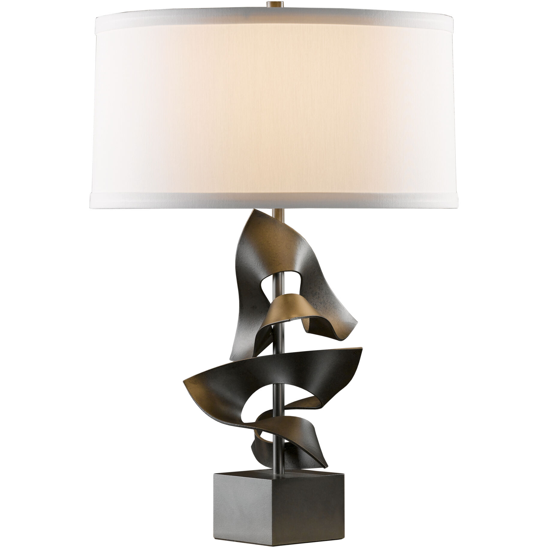 Gallery Twofold 24.7 inch 150 watt Dark Smoke Table Lamp Portable Light in Natural Anna, Twofold