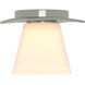 Wren 1 Light 5.1 inch Sterling Flush Mount Ceiling Light in Opal