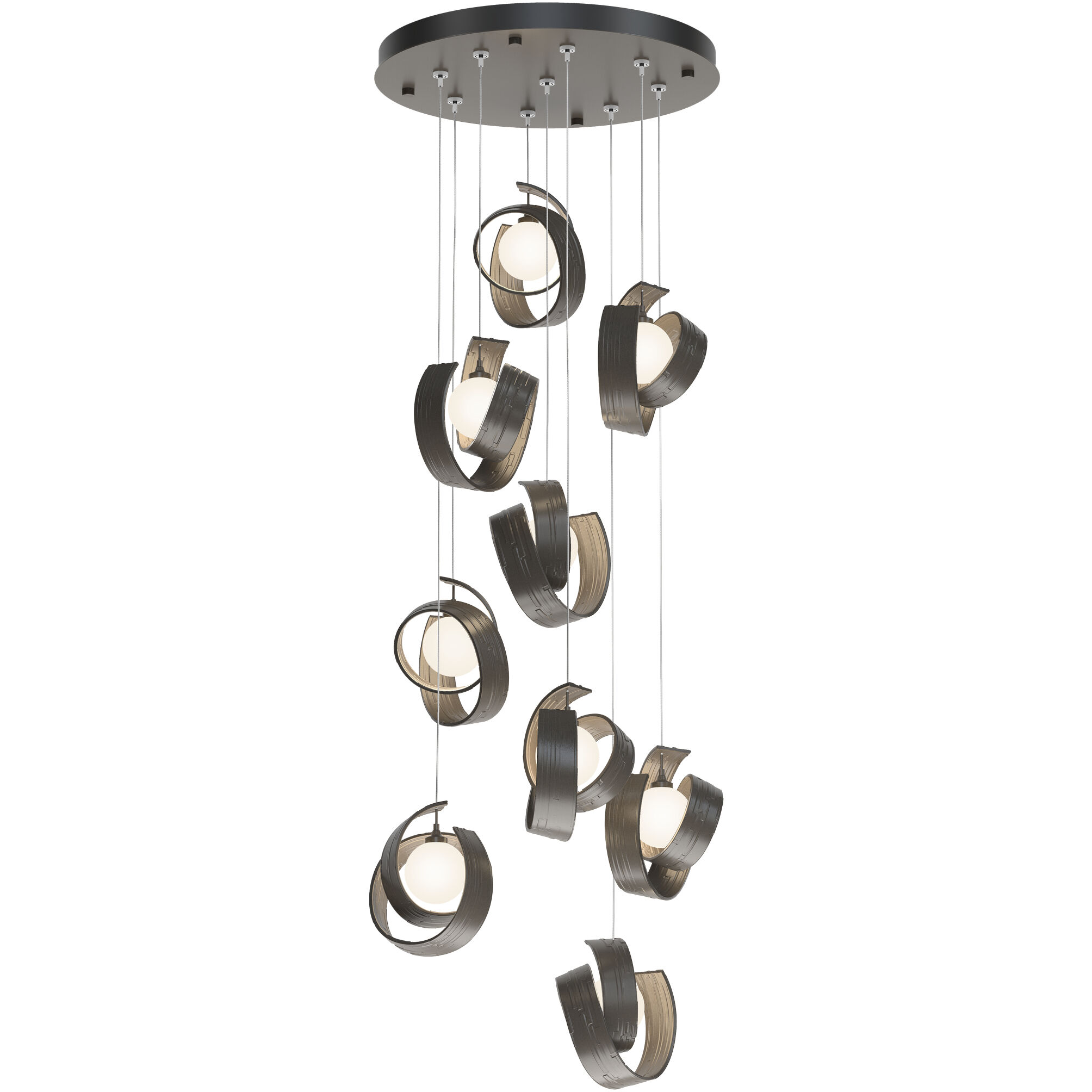 Riza 9 Light 21.1 inch Dark Smoke Pendant Ceiling Light