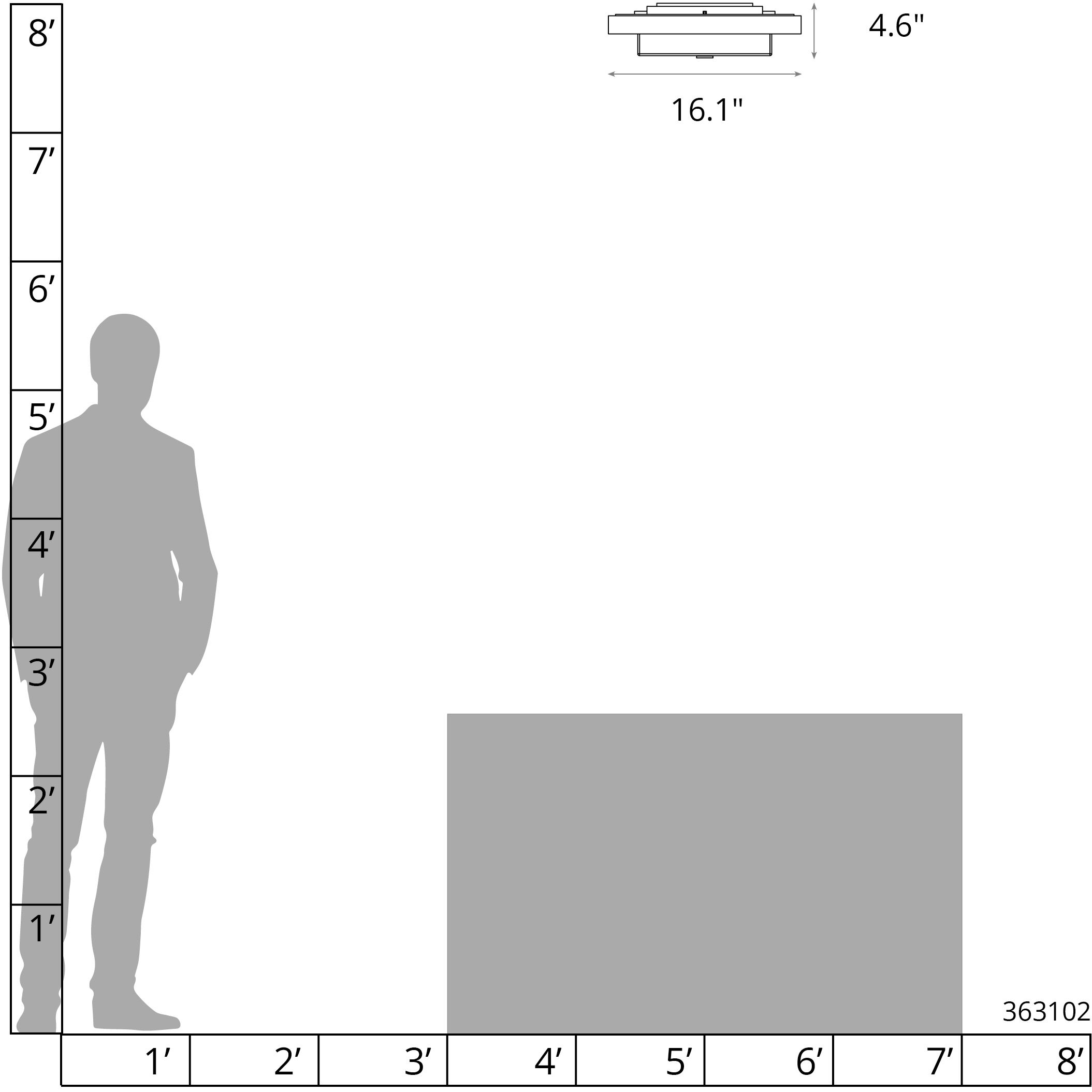 Shadow Box 4 Light 16.1 inch Coastal Black and Coastal Black Outdoor Flush Mount, Large