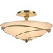 Forged Leaves 2 Light 13.50 inch Semi-Flush Mount