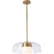 Sora 1 Light 17.5 inch Modern Brass Pendant Ceiling Light