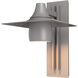 Hood 1 Light 16 inch Coastal Burnished Steel Outdoor Sconce, Large