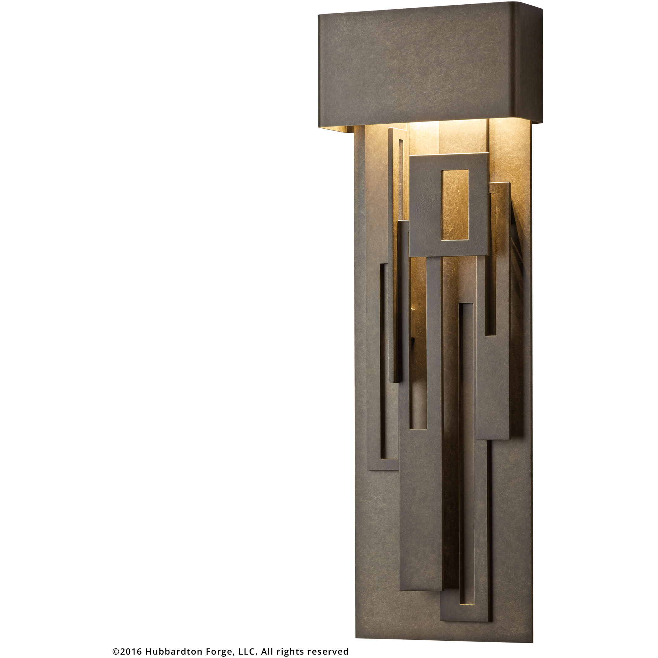 Collage LED 27.1 inch Coastal Dark Smoke Outdoor Sconce, Large