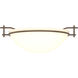 Moonband 1 Light 11.4 inch Bronze Semi-Flush Ceiling Light in Opal