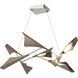 Plume LED 37.6 inch Sterling and White Pendant Ceiling Light in Sterling/White