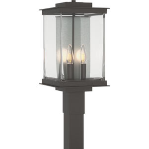 Kingston 4 Light 20.1 inch Coastal Oil Rub Bronze and Trans Vintage Platinum Outdoor Post Light in Coastal Oil Rubbed Bronze/Translucent Vintage Plat