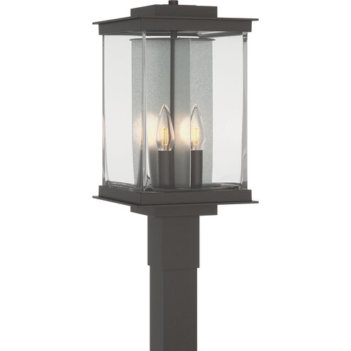 Kingston 4 Light 20.1 inch Coastal Oil Rub Bronze and Trans Vintage Platinum Outdoor Post Light in Coastal Oil Rubbed Bronze/Translucent Vintage Plat