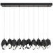 Chrysalis 10 Light 44.7 inch Oil Rubbed Bronze Pendant Ceiling Light in Black Crystal, Long