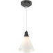 Mobius 1 Light 7.3 inch Black Mini Pendant Ceiling Light