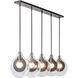 Art & Alchemy Veneto 5 Light 53.4 inch Oil Rubbed Bronze Linear Pendant Ceiling Light