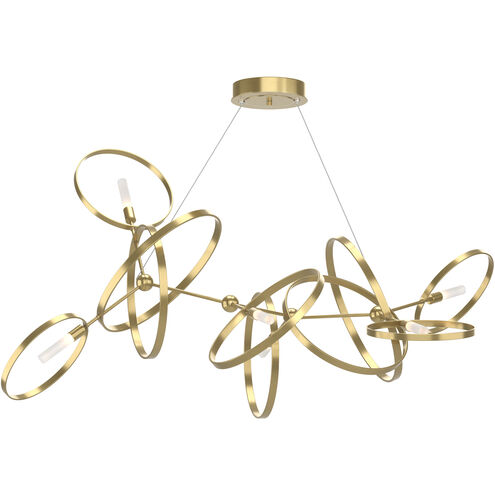 Celesse 6 Light 59.7 inch Modern Brass and Modern Brass Pendant Ceiling Light