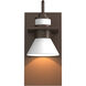 Erlenmeyer 1 Light 11.3 inch Coastal Bronze and Coastal White Outdoor Sconce