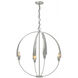 Cirque 4 Light 25.3 inch Sterling Chandelier Ceiling Light, Large