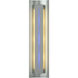 Gallery 3 Light 7.1 inch Vintage Platinum ADA Sconce Wall Light in Blue