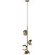 Brooklyn 4 Light 11.6 inch Soft Gold and Dark Smoke Vertical Pendant Ceiling Light in Soft Gold/Dark Smoke