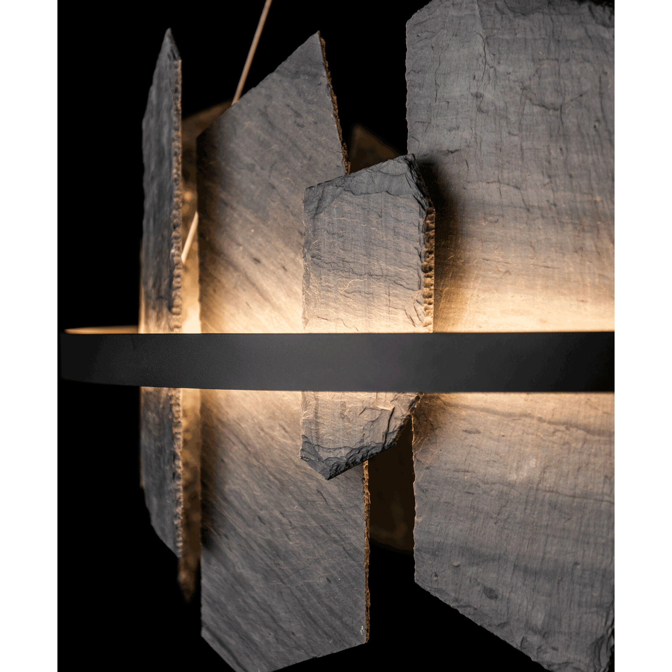 Ardesia LED 38 inch Black Pendant Ceiling Light, Circular