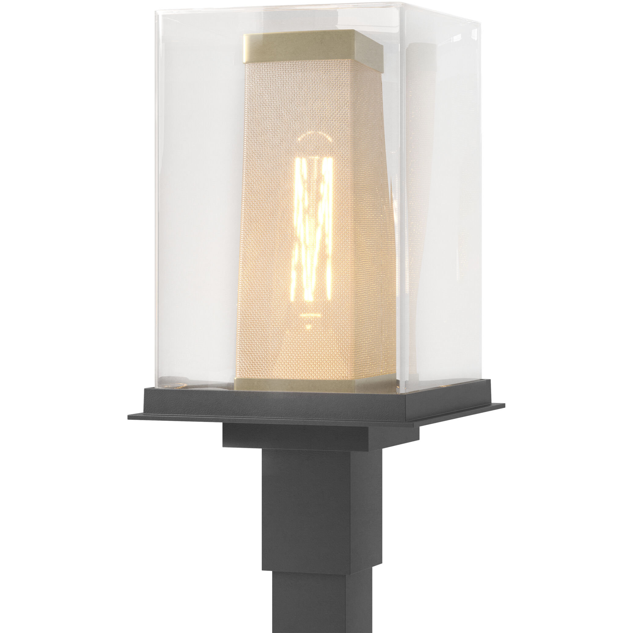 Polaris 1 Light 18 inch Coastal Black and Coastal Gold Outdoor Post Light in Coastal Black/Coastal Gold