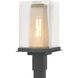 Polaris 1 Light 18 inch Coastal Black and Coastal Gold Outdoor Post Light in Coastal Black/Coastal Gold