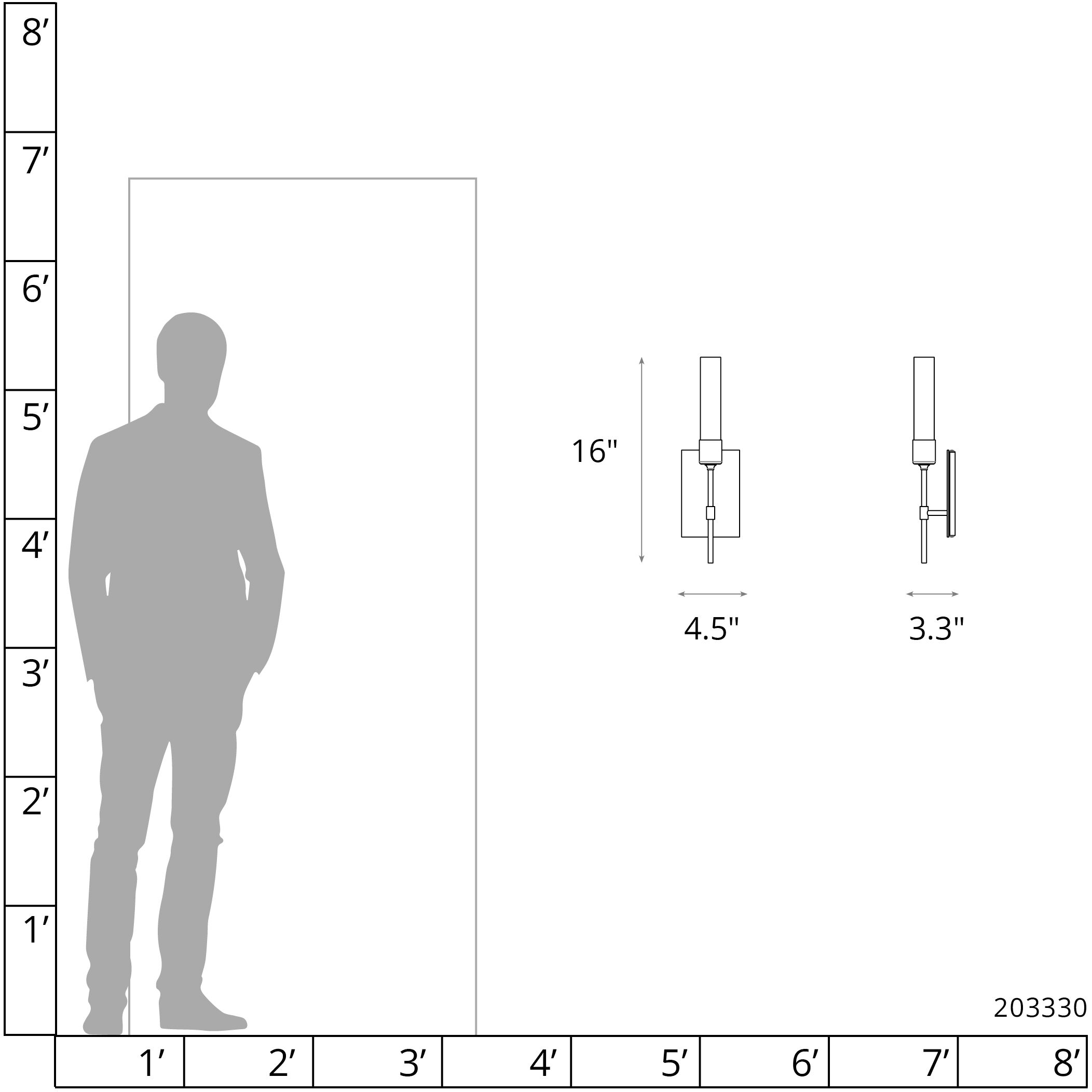 Vela 1 Light 4.5 inch Black ADA Sconce Wall Light