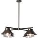 Stowe 4 Light 38.2 inch Coastal Dark Smoke Outdoor Pendant