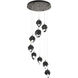 Chrysalis 9 Light 20.5 inch Dark Smoke Pendant Ceiling Light in Black Crystal, Small