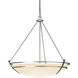 Presidio Tryne 3 Light 35.1 inch Vintage Platinum Large Scale Pendant Ceiling Light in Opal, Large Scale