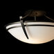 Presidio Tryne 2 Light 16.4 inch Oil Rubbed Bronze Semi-Flush Ceiling Light in Opal, Small