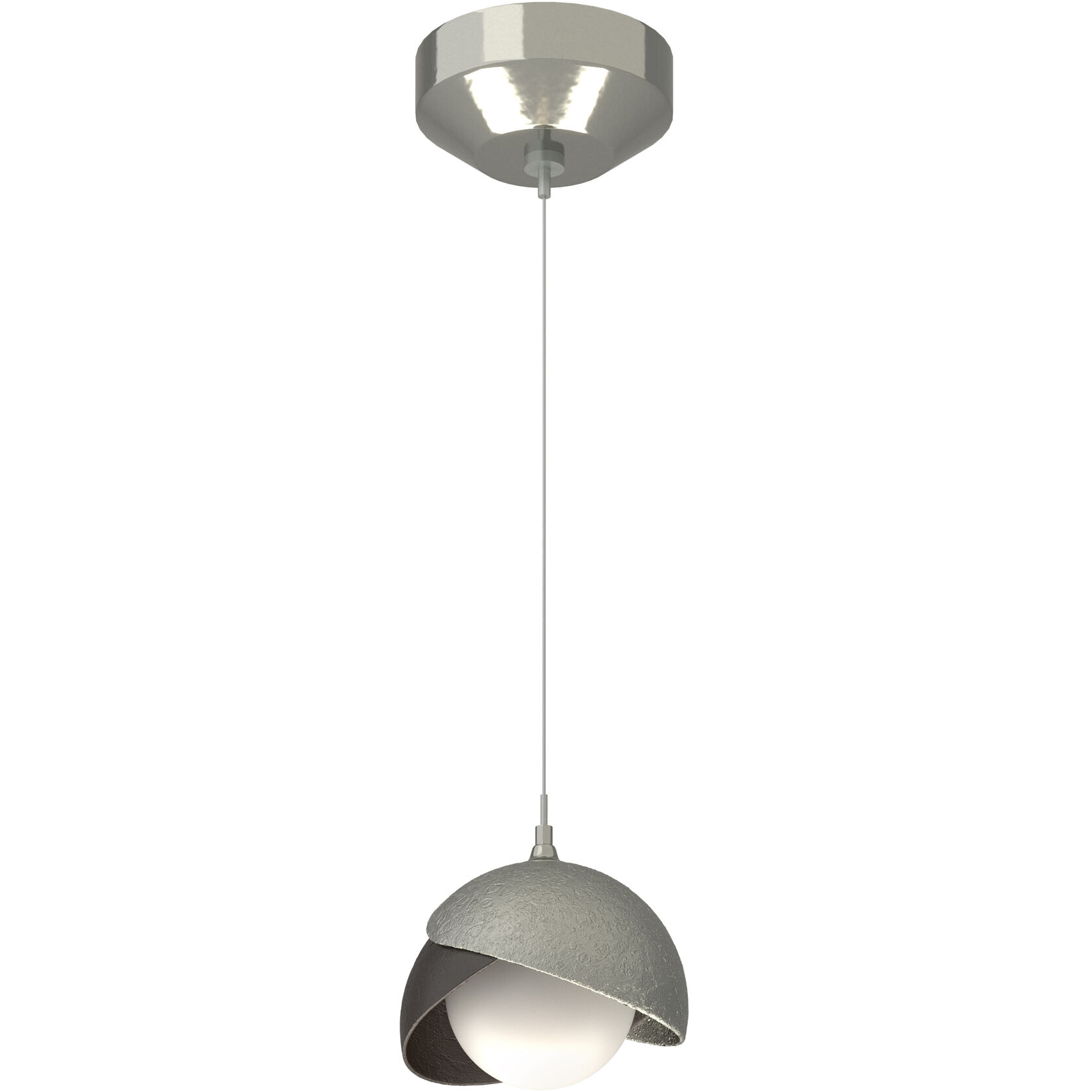 Brooklyn 1 Light 6 inch Sterling and Oil Rubbed Bronze Mini Pendant Ceiling Light in Sterling/Oil Rubbed Bronze