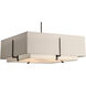 Exos 4 Light 24.6 inch Dark Smoke Pendant Ceiling Light in Natural Anna/Flax, Large