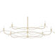 Willow 6 Light 59.4 inch Modern Brass Chandelier Ceiling Light, Large