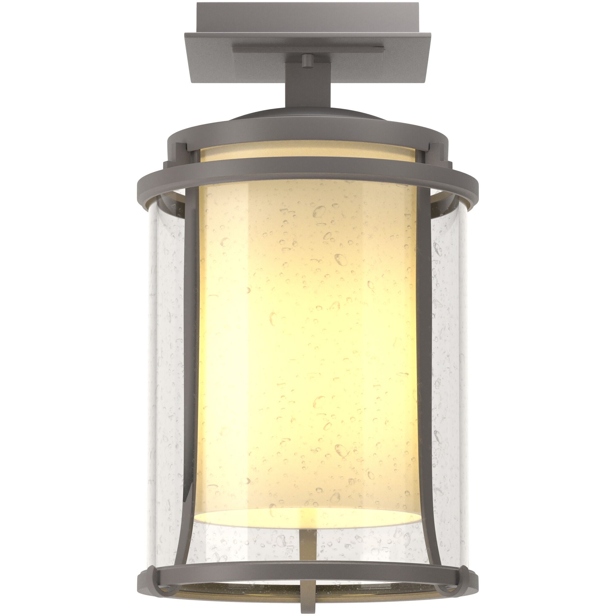 Meridian 1 Light 7.7 inch Coastal Burnished Steel Outdoor Semi-Flush