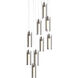 Exos Glass 9 Light 20.5 inch Ink Pendant Ceiling Light in Clear