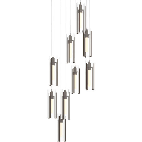 Exos Glass 9 Light 20.5 inch Ink Pendant Ceiling Light in Clear