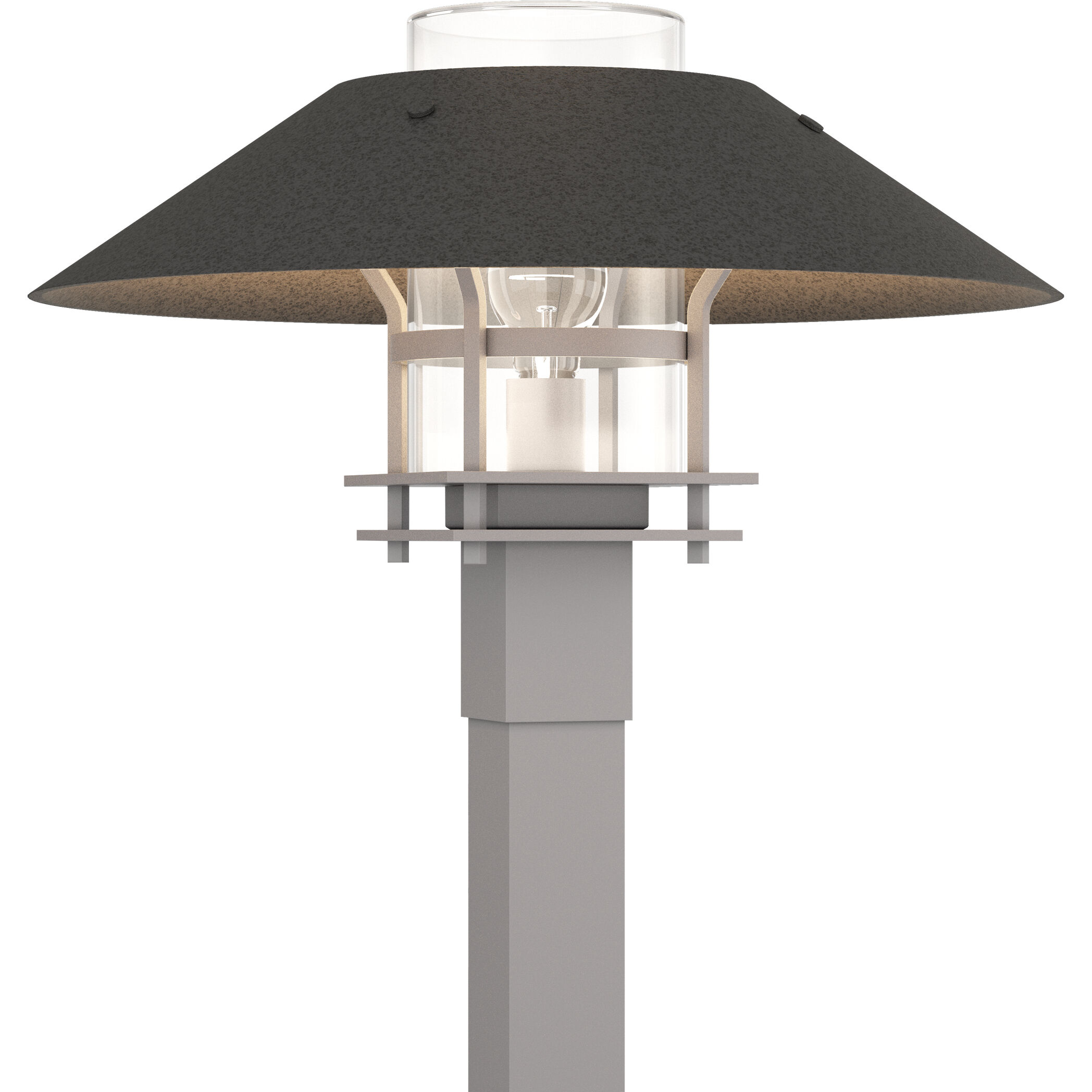 Henry 1 Light 15.8 inch Coastal Burnished Steel and Coastal Natural Iron Outdoor Post Light in Coastal Burnished Steel/Coastal Natural Iron, Clear