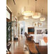 Exos 3 Light 28 inch Dark Smoke Pendant Ceiling Light in Natural Anna, Large