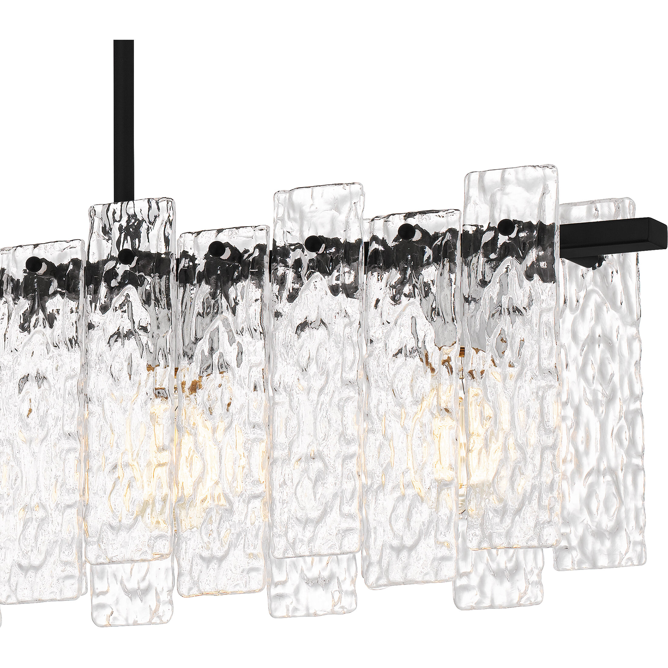 Caspian 5 Light 39.5 inch Matte Black Island Light Ceiling Light
