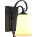 Scroll 1 Light 5 inch Black Sconce Wall Light