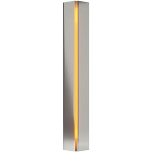 Gallery 3 Light 4.3 inch Sterling ADA Sconce Wall Light in Amber, Small