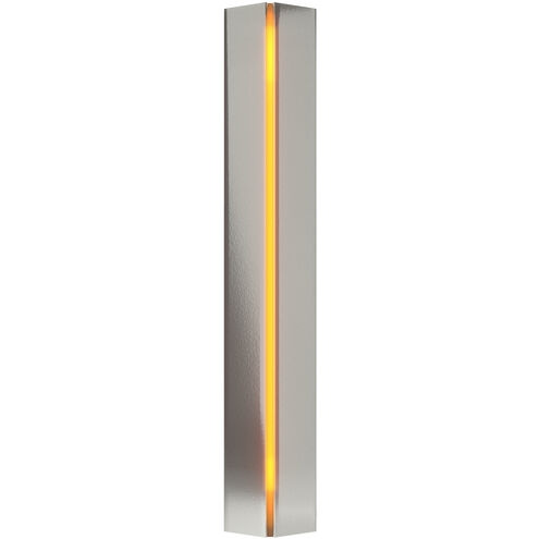 Gallery 3 Light 4.3 inch Sterling ADA Sconce Wall Light in Amber, Small
