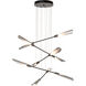 Flight 10 Light 39.9 inch Dark Smoke/Sterling Pendant Ceiling Light, Small